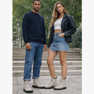 Dr. Martens Zavala Vintage Hydro Boots Size M9/W10, Taupe Lk Nw!!